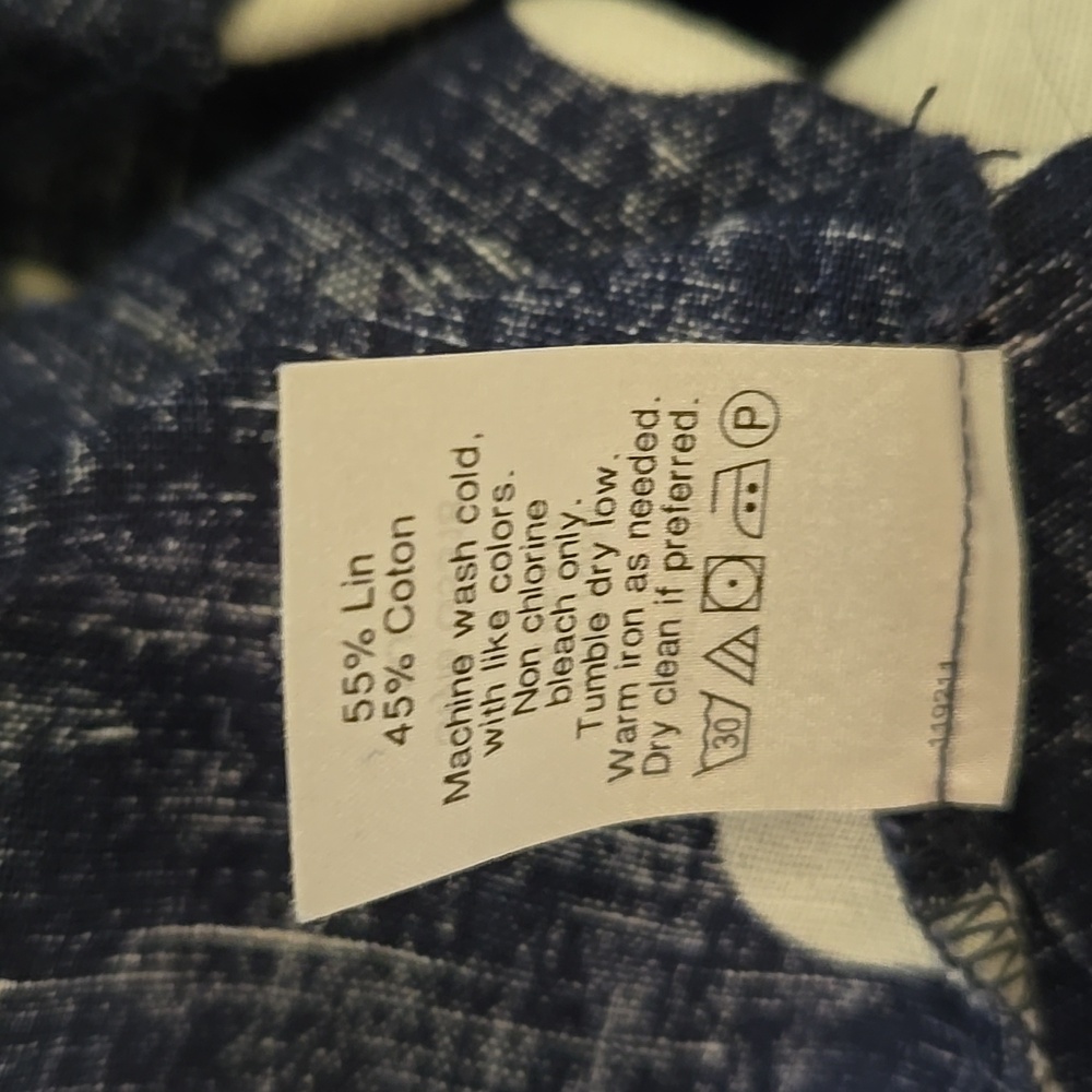 EUC J. Crew Navy/White Dot Blouse Size 10 - Picture 9 of 9